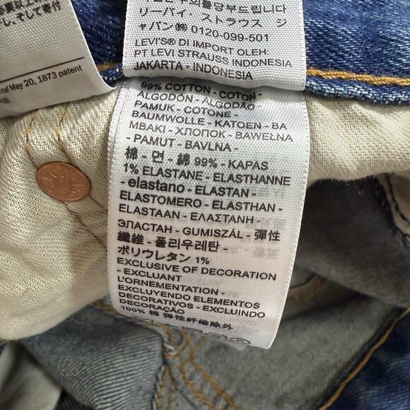 Levis 501 Regular Fit Workwear Classic 9” Inseam Jorts Shorts - Blue Mns 32 - Picture 6 of 12